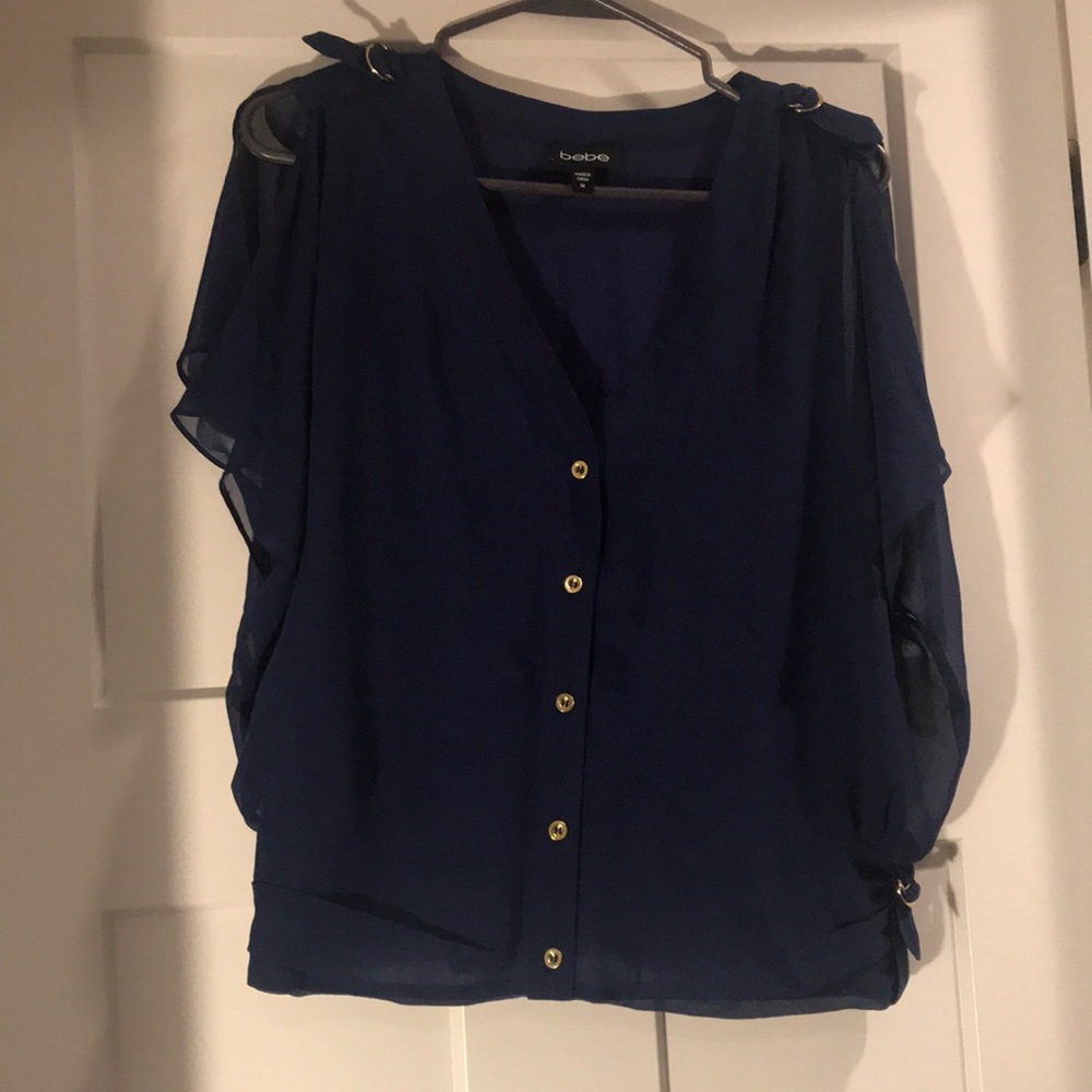 Bebe blue blouse